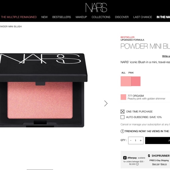 NARS "Orgasm" mini blush - Picture 12 of 12